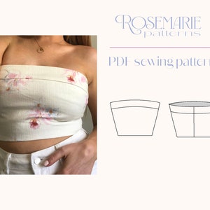 Strapless Bodice Sewing Pattern. Women&#39;s Digital PDF Pattern. sizes XS-XXL