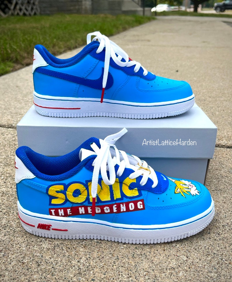 Sonic the Hedgehog Custom Air Force Ones Etsy