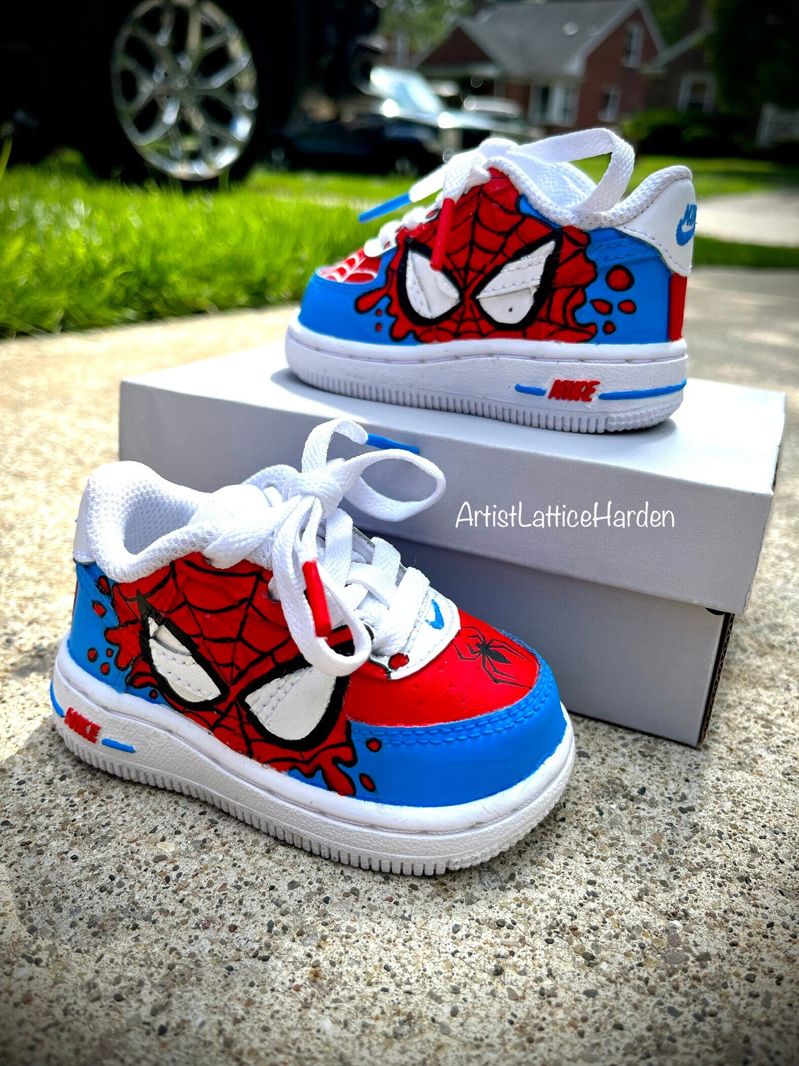 Buy Wholesale China Women's Air Force 1 Spider-man Spider Print Custom Shoes  & Sneakers For Women at USD 25