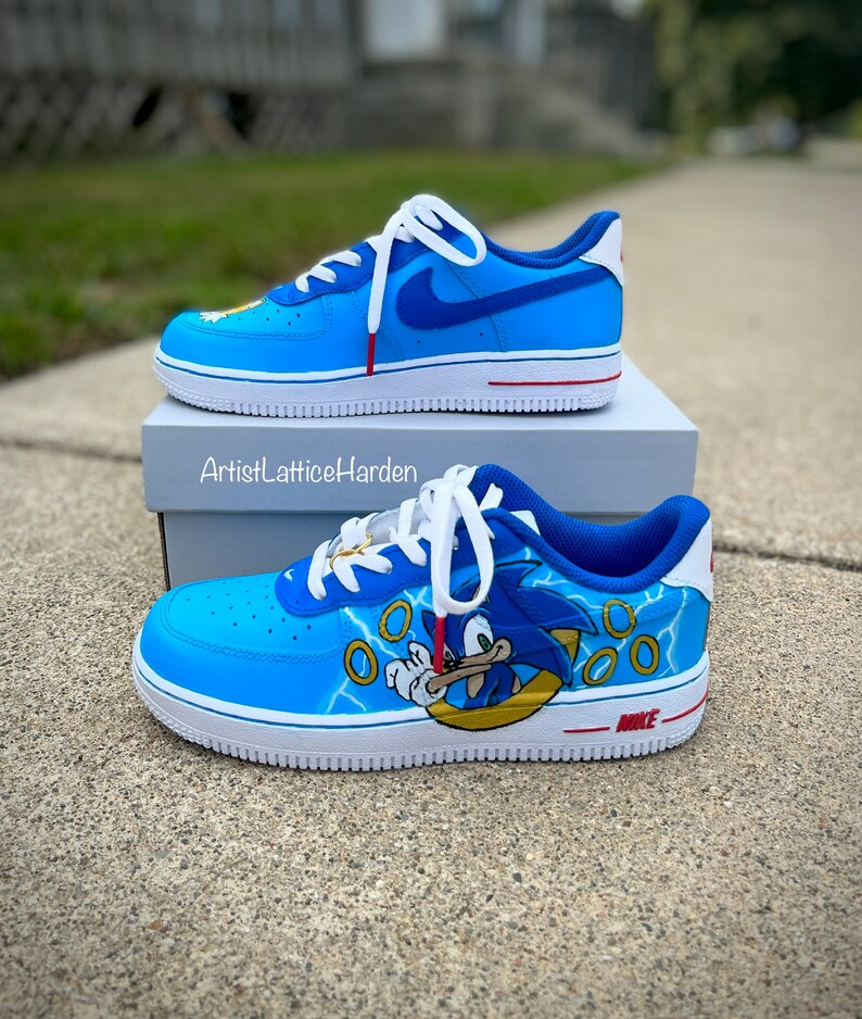 Sonic the Hedgehog Custom Air Force Ones Etsy