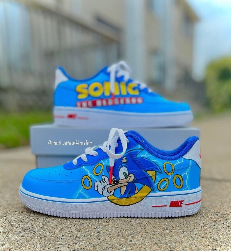 Sonic the Hedgehog Custom Air Force Ones Etsy Australia