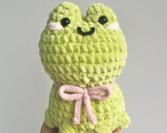 Sitting Frog Crochet Plushie