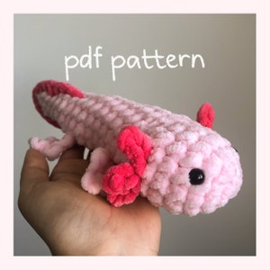 No-Sew Axolotl Crochet Pattern - PDF Pattern