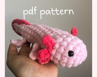 No-Sew Axolotl Crochet Pattern - PDF Pattern