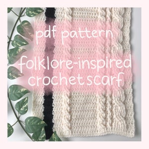 Folklore Inspired Scarf CROCHET PDF PATTERN