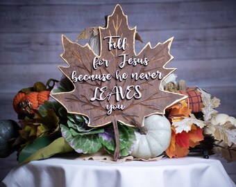 Fall Leaf Home Decor Sign