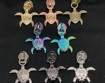 Zipper “Turtle”, wide / slider for wide endless zippers / pendant / puller