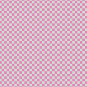 Könnte beinhalten: Ein Schachbrettmuster mit abwechselnden Quadraten in Hellrosa und Hellblau.