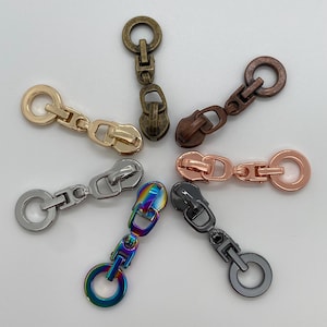 Zipper „Rounds“, breit / Schieber für breite Endlosreißverschlüsse mit Kunststoffraupe / Anhänger / Puller