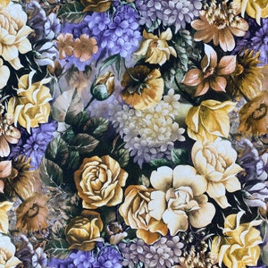 Kunstleder Flora, gelb