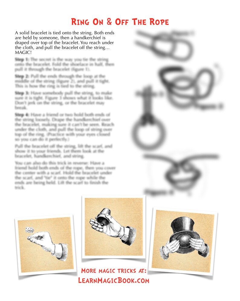 Magician's hands printable wall art posters. Hi-res PNG files showing various stage of manipulation, also include magic trick instructions image 9
