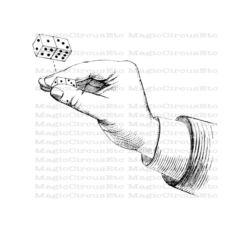 Magician's hands printable wall art posters. Hi-res PNG files showing various stage of manipulation, also include magic trick instructions image 4