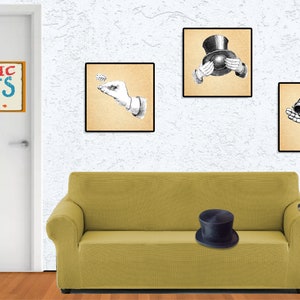 Magician's hands printable wall art posters. Hi-res PNG files showing various stage of manipulation, also include magic trick instructions image 2