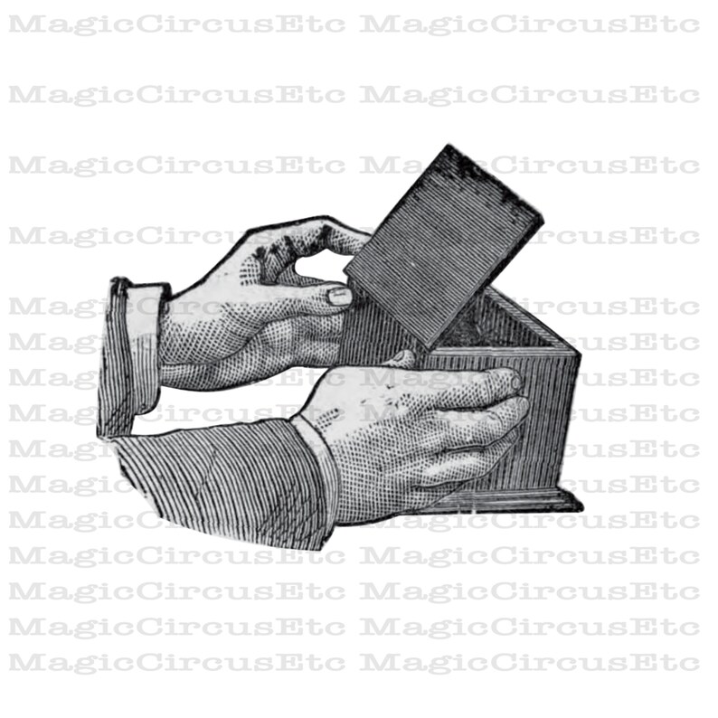 Magician's hands printable wall art posters. Hi-res PNG files showing various stage of manipulation, also include magic trick instructions image 5