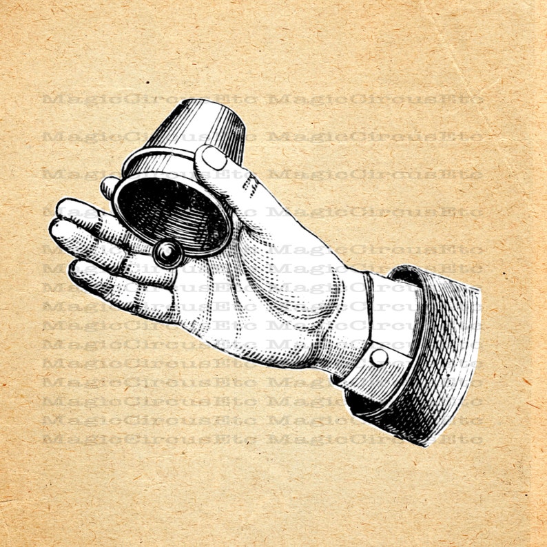 Magician's hands printable wall art posters. Hi-res PNG files showing various stage of manipulation, also include magic trick instructions image 5