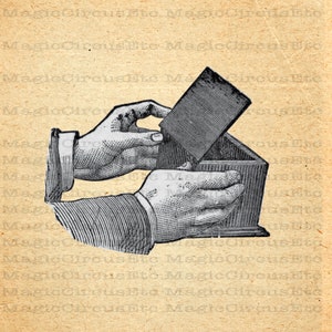 Magician's hands printable wall art posters. Hi-res PNG files showing various stage of manipulation, also include magic trick instructions image 8