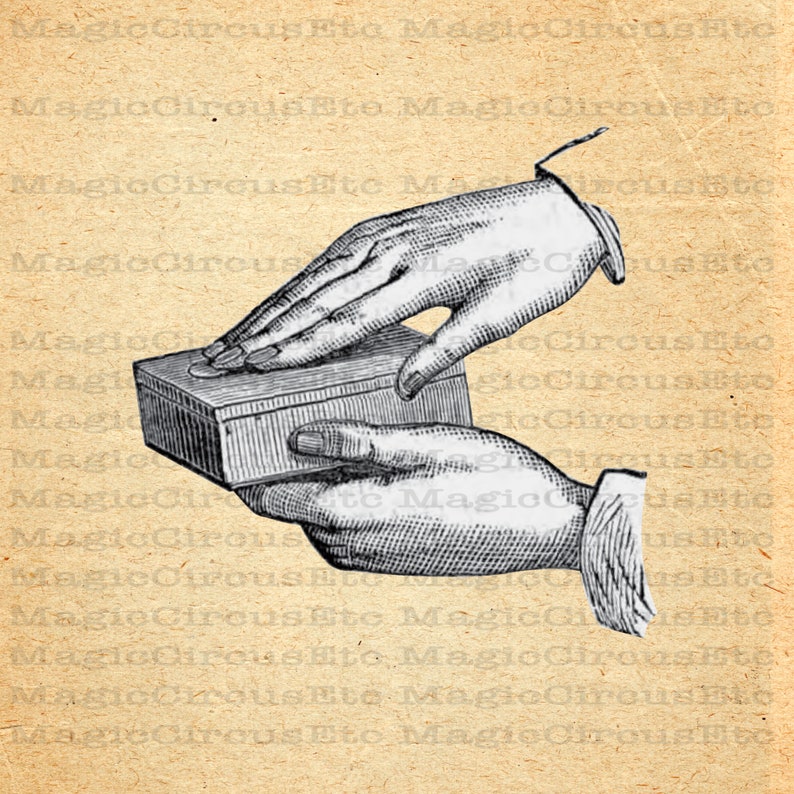 Magician's hands printable wall art posters. Hi-res PNG files showing various stage of manipulation, also include magic trick instructions image 7