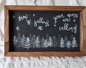 Handpainted Wooden Winter Sign quot Snow is falling, your arms are calling quot