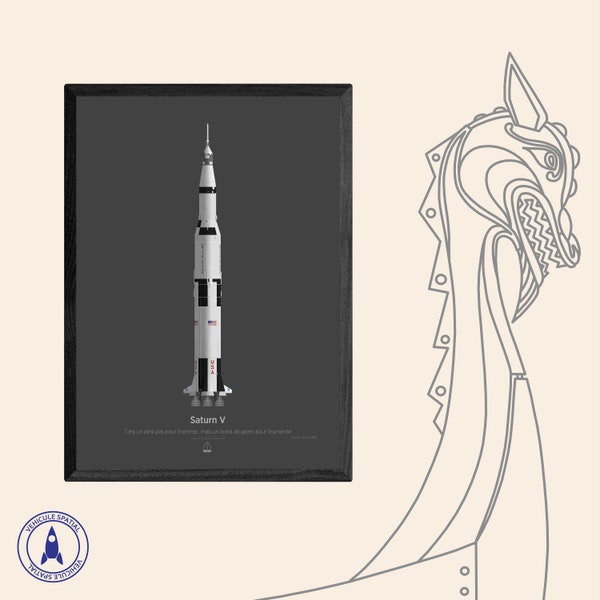 Affiche Saturn V / Collection Véhicule Spatial