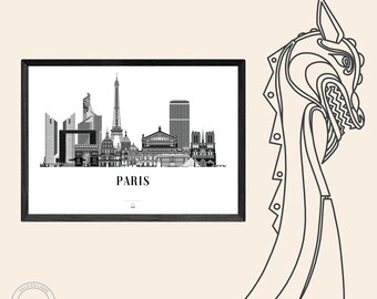 Affiche Paris en Ligne / Collection Ville en Ligne