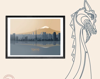 Affiche Tokyo / Collection Ville en Couleur