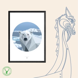 Póster del busto del oso polar / Colección de bustos de animales