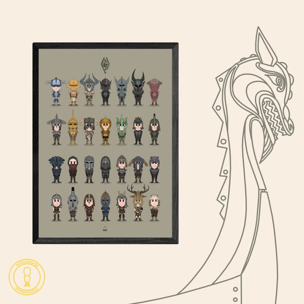 Affiche Armure de Skyrim / Collection Personnage