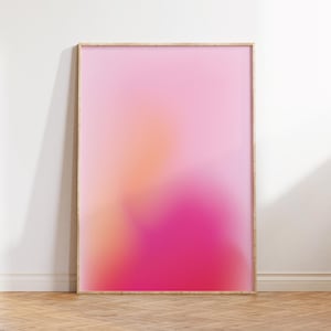 Pink Aura Gradient Print – Abstract Spiritual Art (Digital Download)