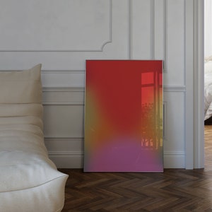 Rainbow Aura Gradient Art Print, Abstract Gradient Poster