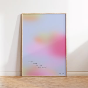 Gradient Quote Art Print, Pink Gradient Wall Print, Whats Meant For You Spiritual Print, Colorful Pink Aura Poster, DIGITAL DOWNLOAD, Trendy