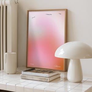 Gradient Art Print, Divine Illusion, Pink Gradient Wall Print, Spiritual Art Print, Colorful Pink Aura Poster, DIGITAL DOWNLOAD, Trendy Art