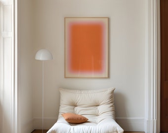 Orange Aura Farbverlauf Poster, abstrakter hellrosa, oranger Farbverlauf Wanddruck, spiritueller Druck, Abstrakter Orange Kunstdruck, DIGITAL DOWNLOAD