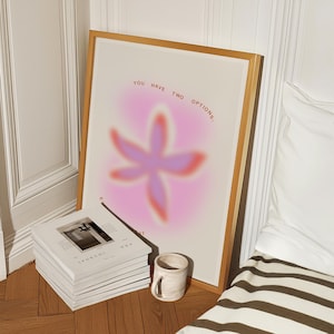 Pink Orchid Poster, Evolve or Repeat Art Print, Orchid Aura Art Print, Gradient Aura Poster, Spiritual Art, Digital Print, Beachy Dorm Decor