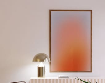 Lila Farbverlauf bei Sonnenuntergang, Pastell Lila Aura Farbverlauf, Wohnung Dekor, Preppy, Dänisch Pastell Dekor, Große Wandkunst