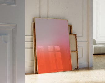 Orange Pink Sunrise Gradient Print – Spiritual Aura Art