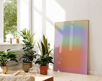 Estampado degradado Aura, arte energético multicolor de ensueño