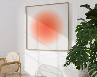 Peach Aura Art Print | Square Spiritual Wall Decor