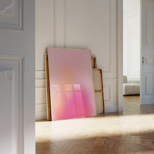 Cartel de aura de desenfoque rosa - Impresión de pared de degradado rosa abstracto, aura, impresión espiritual, color abstracto, impresión de arte de aura rosa, DESCARGA DIGITAL,