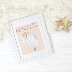 Set of 3 Printable Nursery Wall Decor /flower Animals / Pink/ Cute Art ...