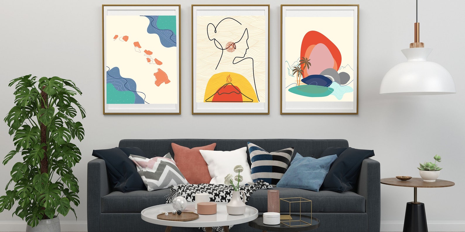 Hawaii Inspired Set of 3 Wall Printable Decor / Hawaii / - Etsy
