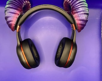 Demon horn headphone attachments.