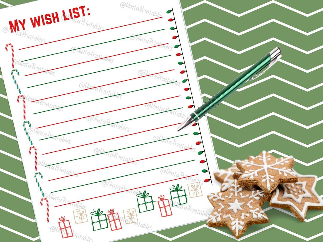 Printable Christmas Wish List Download Teen Christmas Wish List