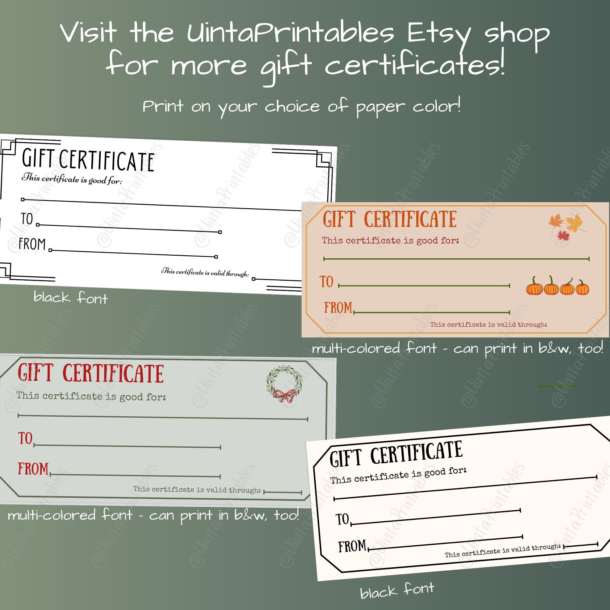 Printable Valentine Day Gift Certificate | 3 Certificates per 8.5x11 ...