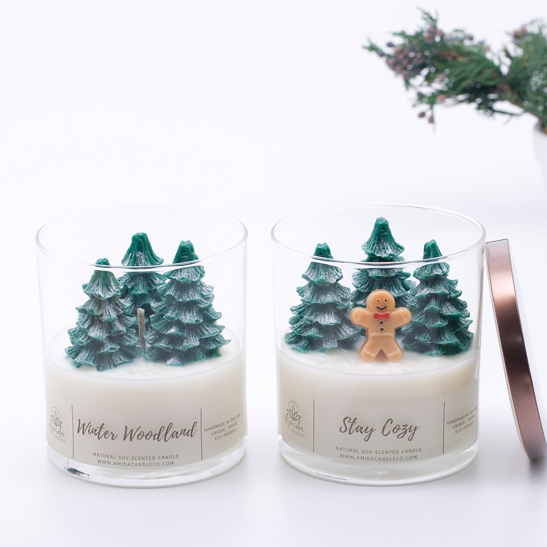 Scented Candles Jar Glass Cup Natural Plant Essential Oil Handmade Soy Wax  Scented Candle Making Christmas Birthday Decoration