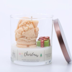 Christmas Candle Santa Claus Candle Winter Decorative Home  Christmas Decor  Gift for family Christmas Gift for her for him Holiday Gift