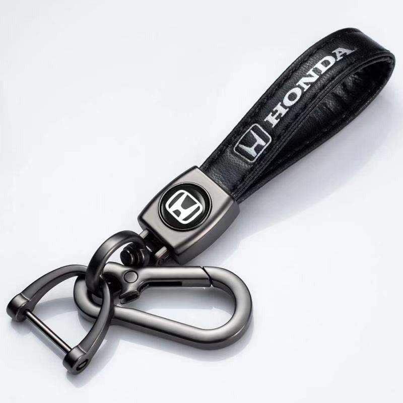 Honda keyring keychain with wrist strap car logo mens carabiner FOB red