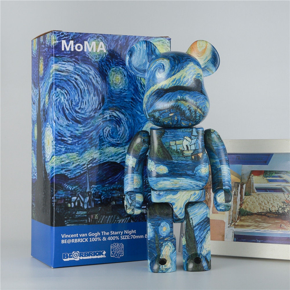 Starry Night Bearbrick 400% Collectible Custom Made - Etsy