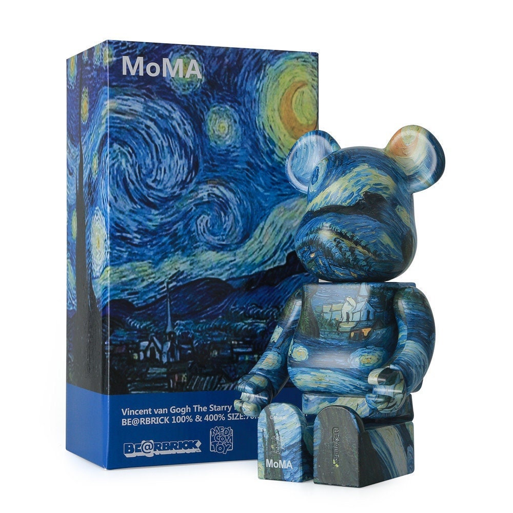 Starry Night Bearbrick 400% Collectible Custom Made - Etsy