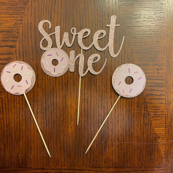 Sweet One Decor, Cake Toppers, Donut Party Supplies, Eerste Verjaardag Thema
