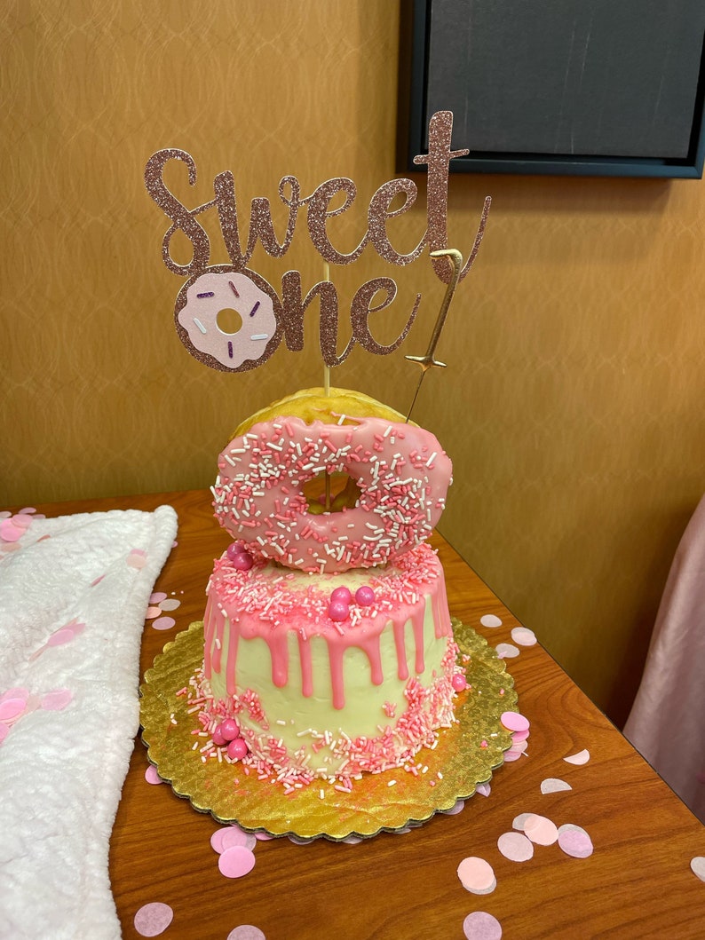 Sweet One Decor Cake Toppers Donut Party Supplies First Birthday Theme